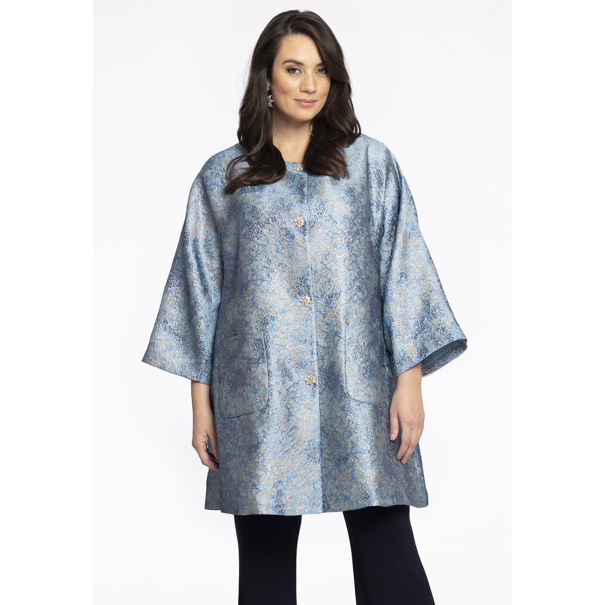 Jacket Avec des boutons bleu, YOEK