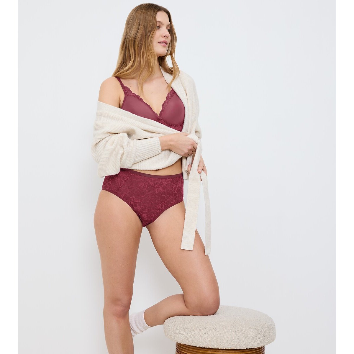 Amourette Charm T Briefs burgundy, TRIUMPH