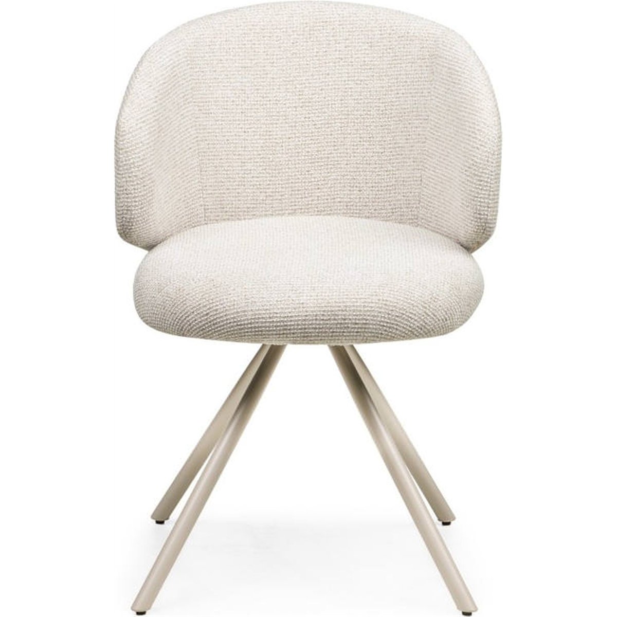 Chaise pivotante PERLA en tissu beige, RECOLLECTION
