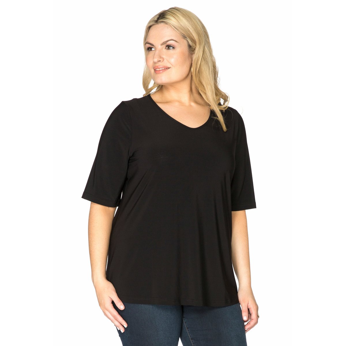 T-Shirt avec manches courtes noir, YOEK