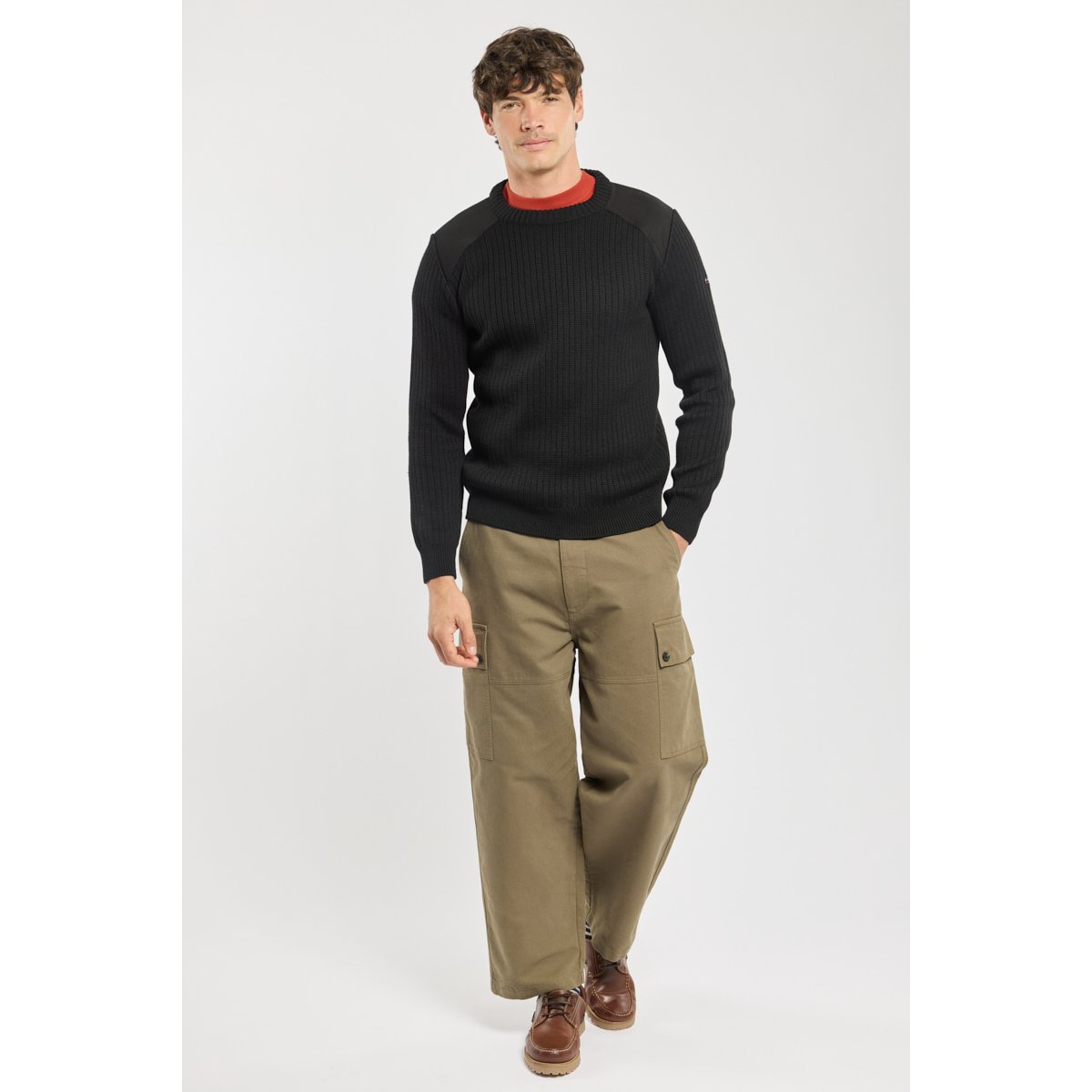 Pull esprit militaire noir, ARMOR-LUX