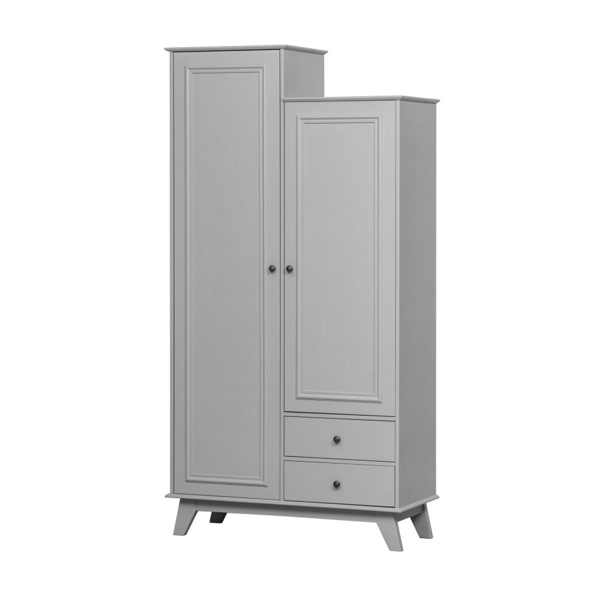 Armoire 2 portes en LILY gris, WOOOD