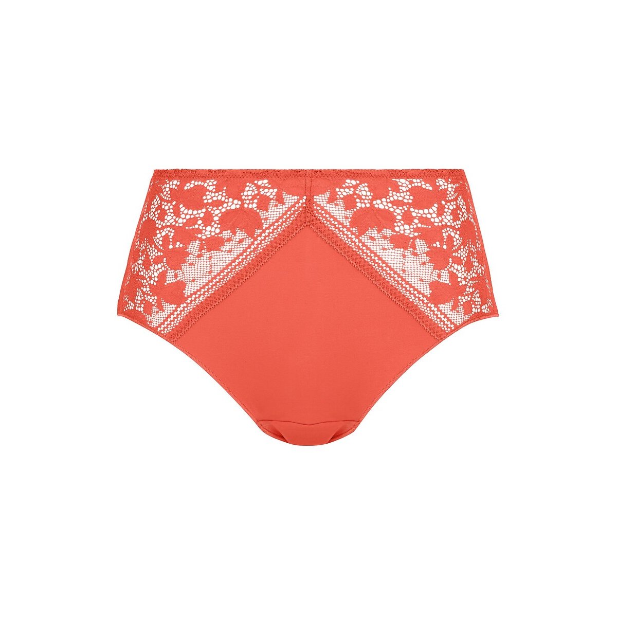 Culotte en dentelle SUZIE orange corail, SANS COMPLEXE