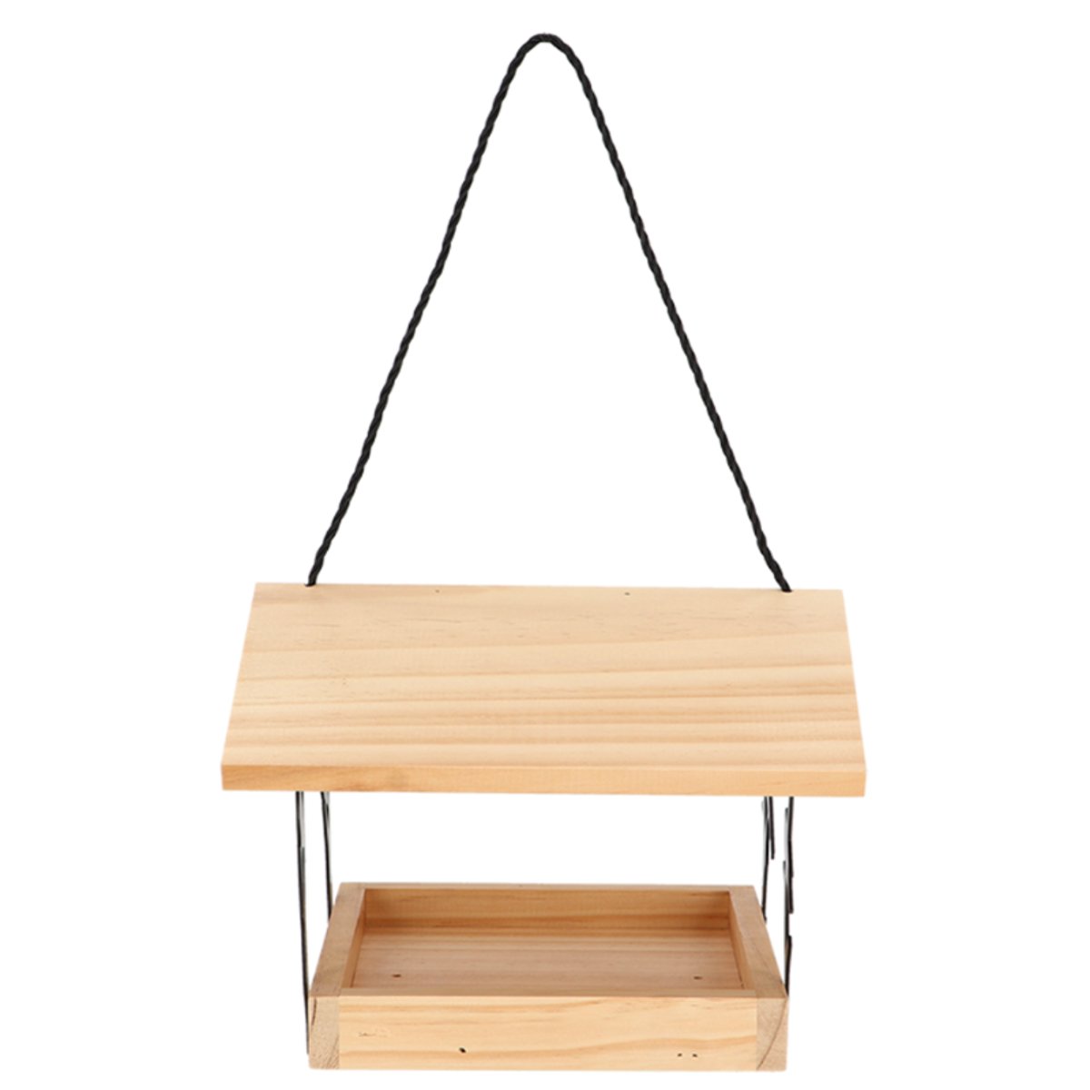 Mangeoire à suspendre en bois motif oiseaux couleur unique, ESSCHERT DESIGN