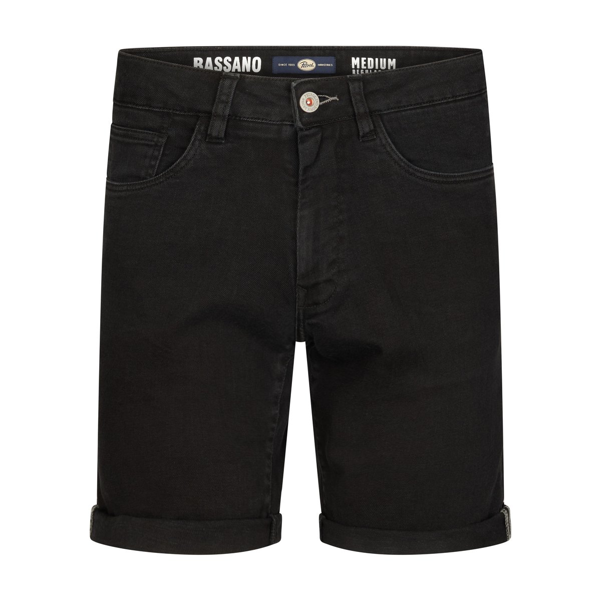 Bassano regular short en jean shockwave noir black stone, PETROL INDUSTRIES