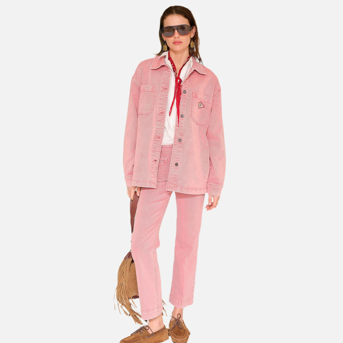 Veste chemise WILLY PACIFIC DRILL 26s rose poudré, MKT STUDIO