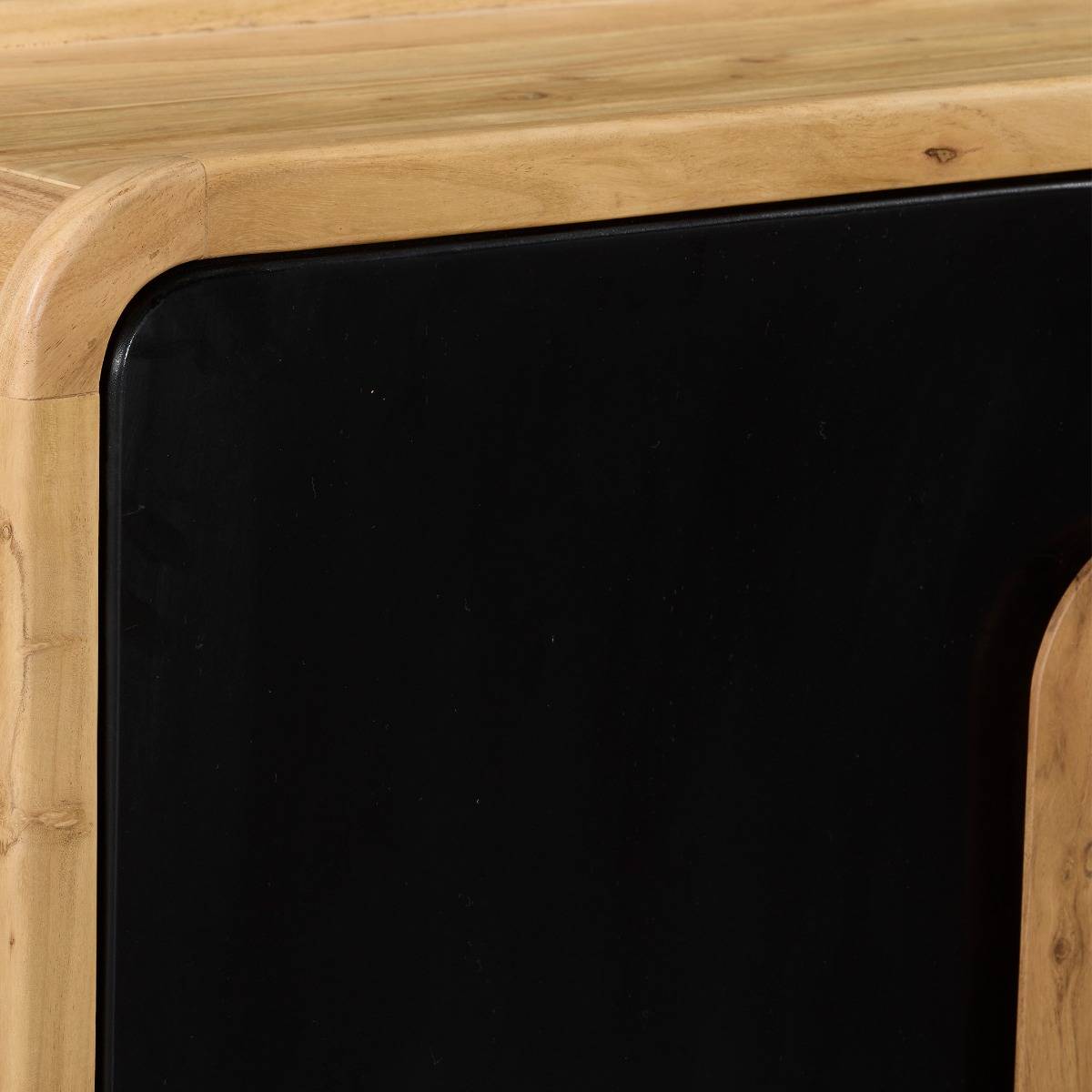 Buffet en bois d'acacia CESAR noir, MADE IN MEUBLES