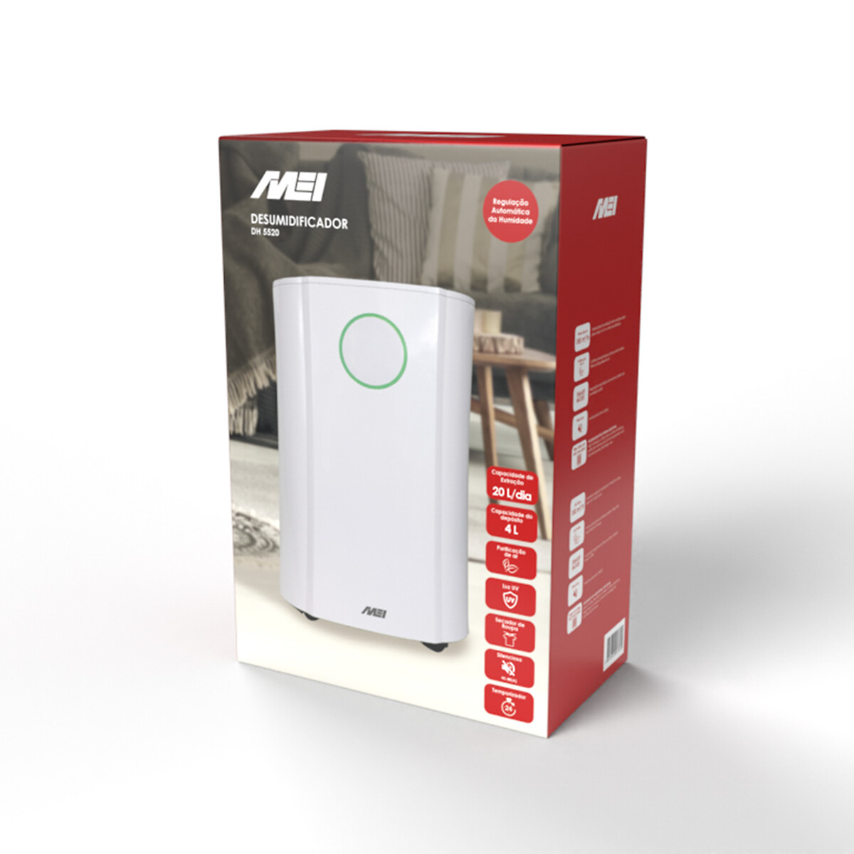 Desumidificador 20L DH5520, MEI branco, MEI