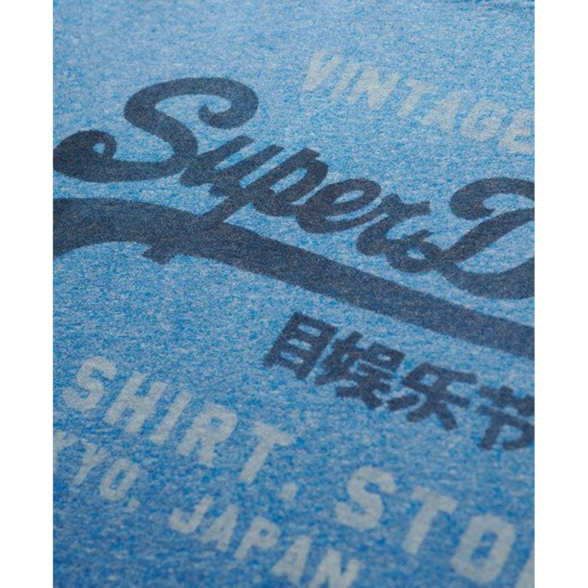T-shirt Vintage Logo Classic Coupe Décontractée bleu vif chiné, SUPERDRY
