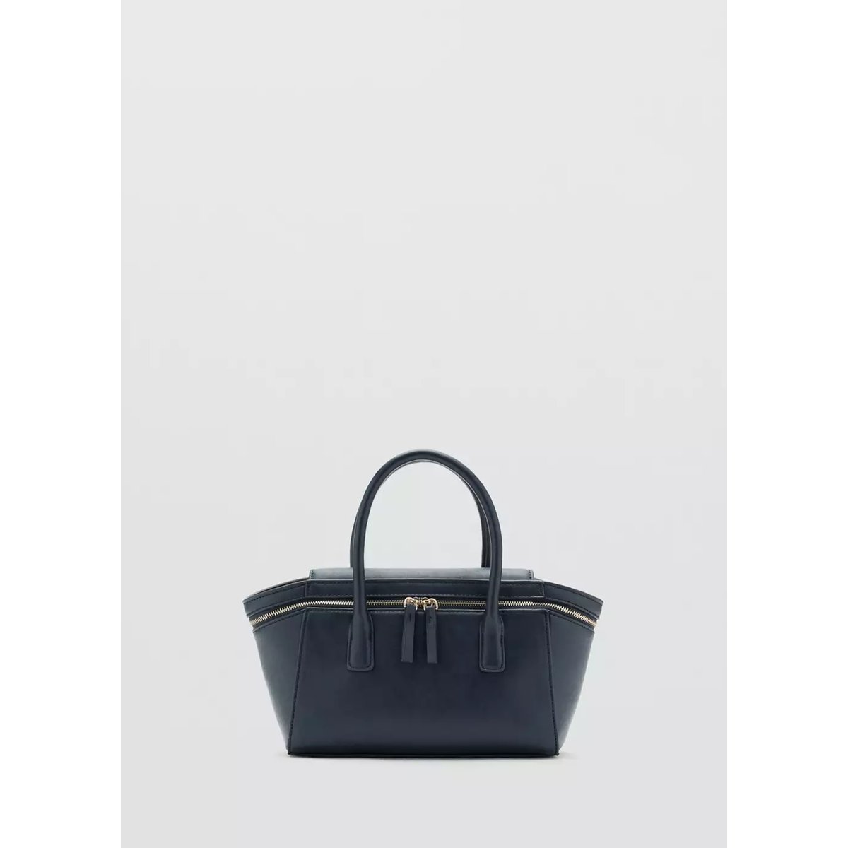 Sac porté main fermetures Éclair bleu marine, MANGO
