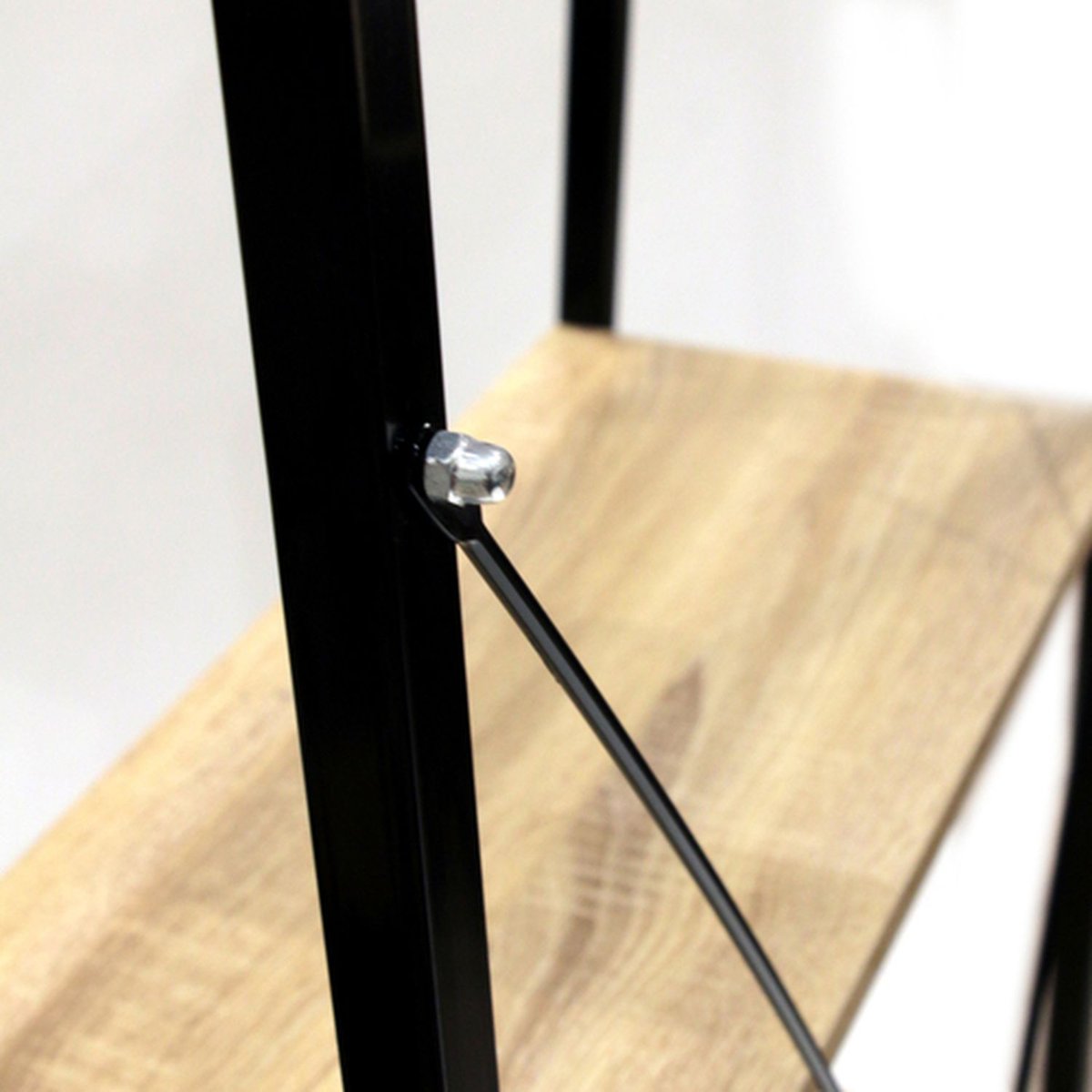 Etagère 4 niveaux design industriel en bois et métal ALPHONSE noir, THE HOME DECO FACTORY
