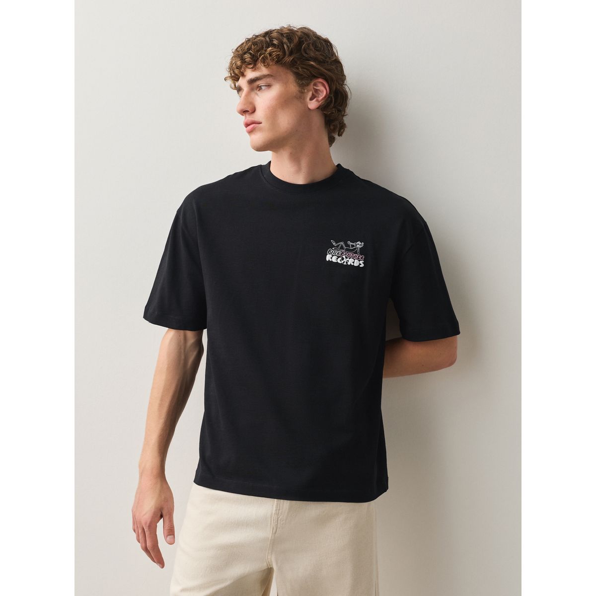 T-shirt décontracté épais la panthère rose bleu marine, NEXT