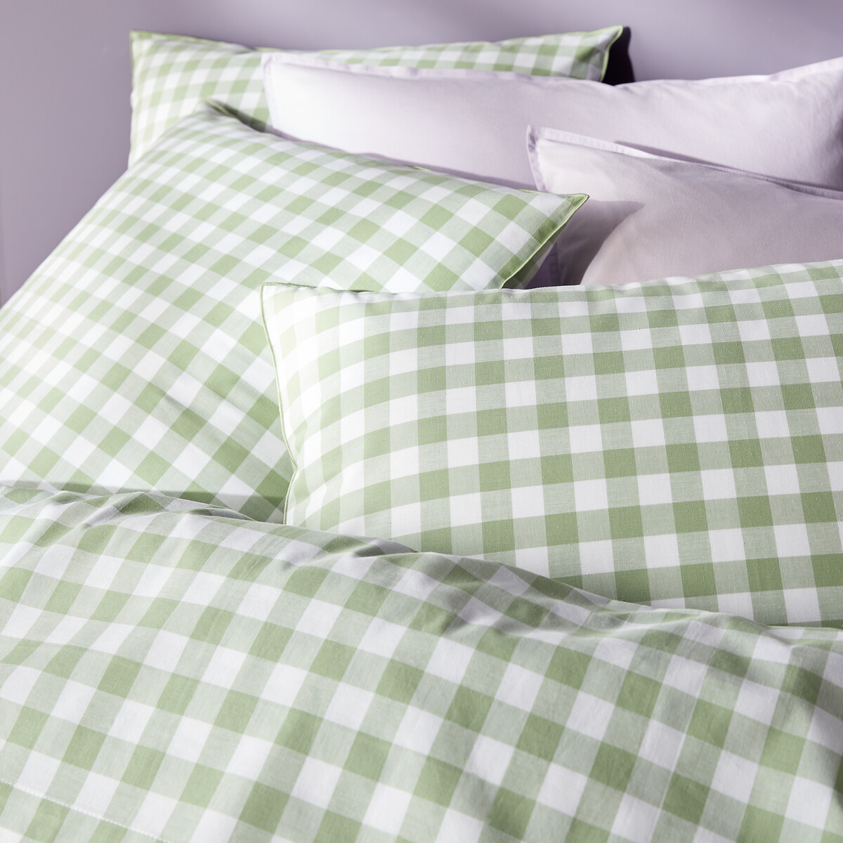Housse de couette coton, Veldi vert vert, LA REDOUTE INTERIEURS