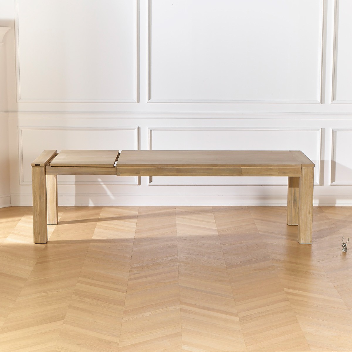Table de repas rectangulaire en acacia, 8/10 couverts ENZO beige, ROBIN DES BOIS