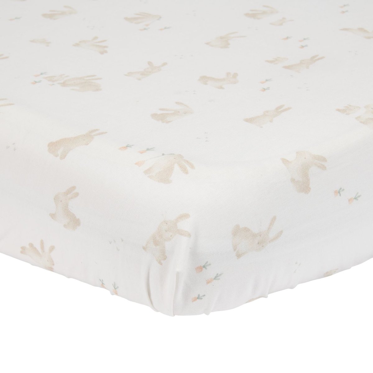 Drap-housse ecru, marron, orange, LITTLE DUTCH