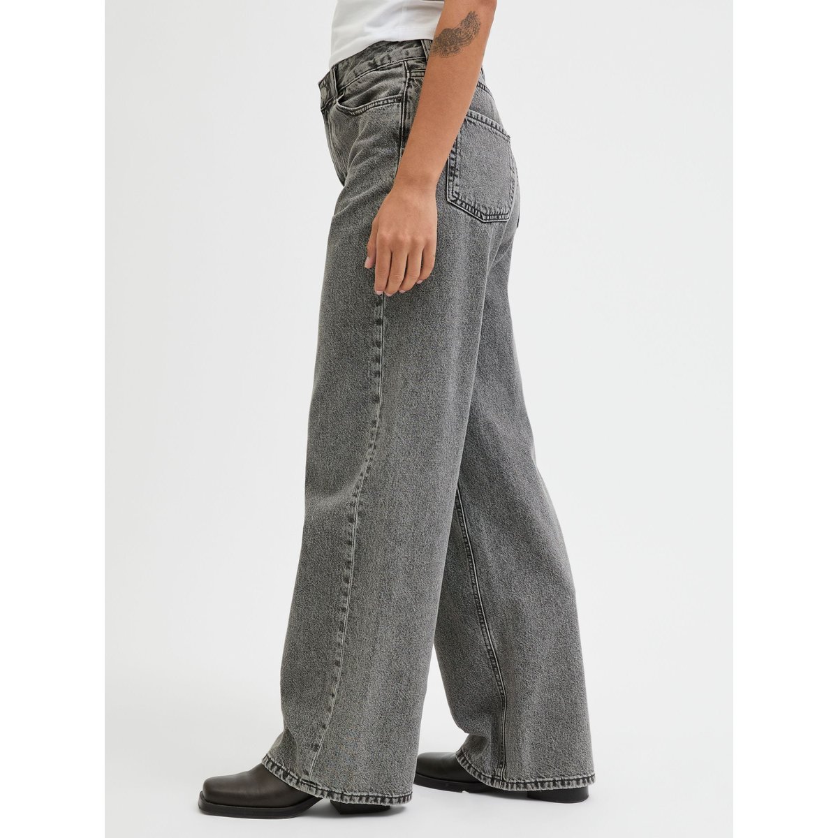 Jean À Coupe Wide grey denim, JJXX