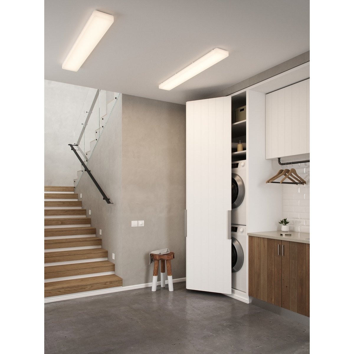 Réglette LED Ultrafine et Rectangulaire pour cuisine/garage en plastique, TRENTON blanc, NORDLUX