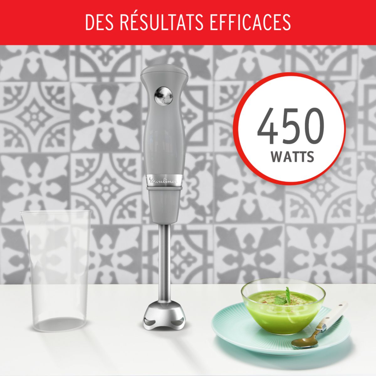 Mixeur soleil pepper DD471E10 gris, MOULINEX