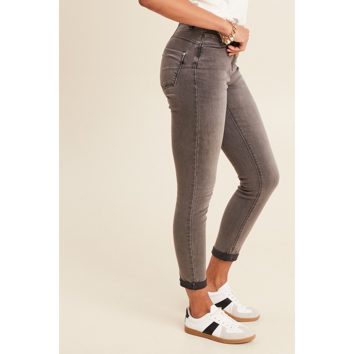 Pantalon ajusté 7/8ème gris, BREAL