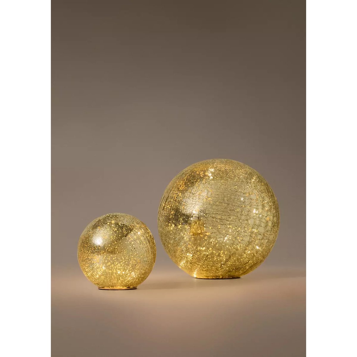 Petite boule lumineuse en verre or, MANGO HOME