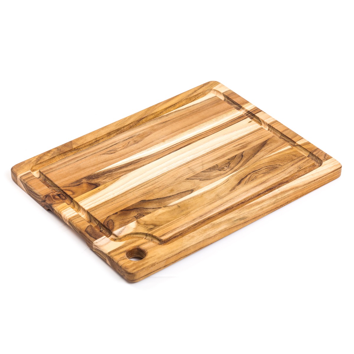 Planche à découper avec rigole en teck bois de fil - Marine 46cm TEAKHAUS bois de teck, CRISTEL