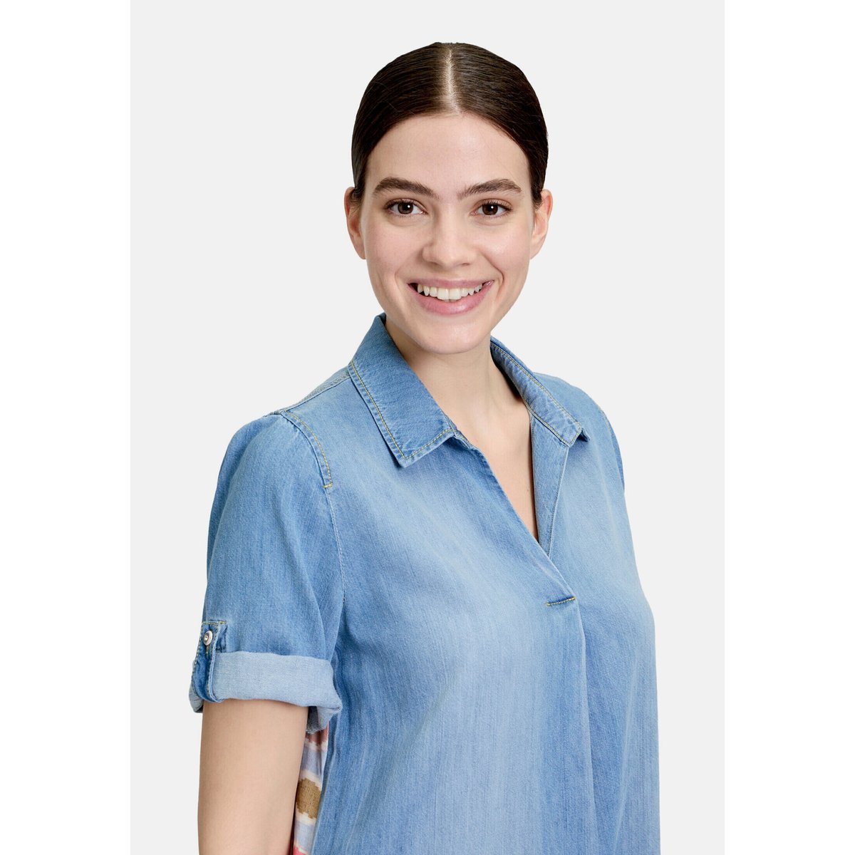 Robe en jean à patchs patch blue/rosé, CARTOON