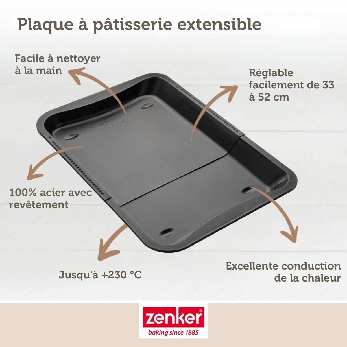 Lot de 2 moules à gâteaux 35-52/32/3 cm Black mettallic Black noir, ZENKER