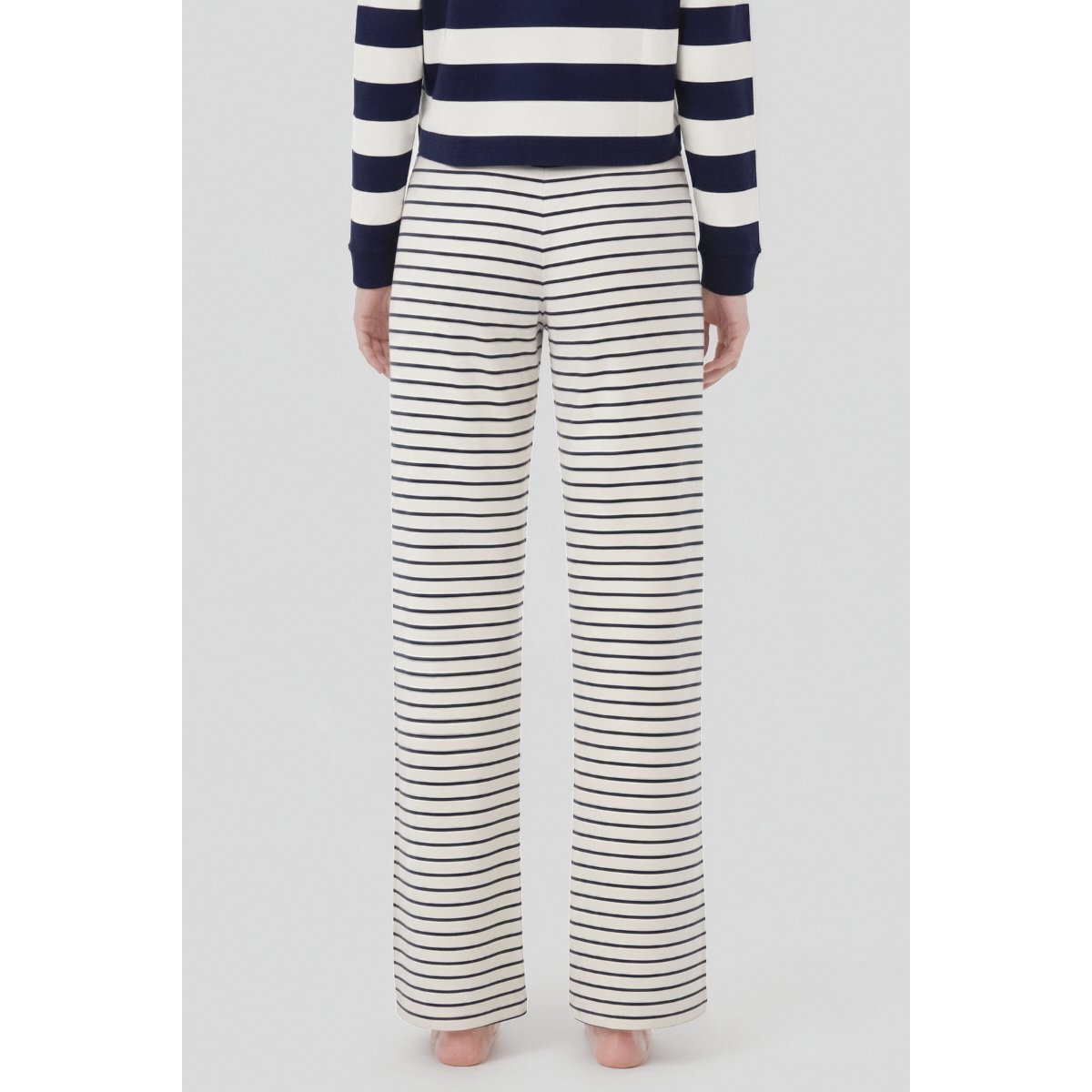 Pyjama rayé long - coton nature/seal, ARMOR-LUX