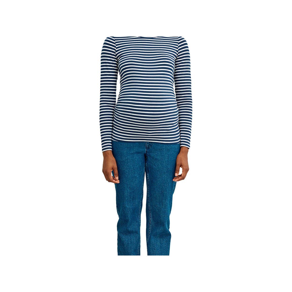 T-shirt de grossesse manches longues marine, VERTBAUDET
