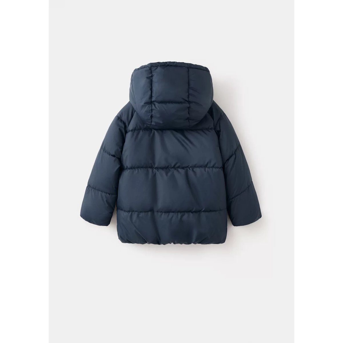Anorak matelassé à capuche bleu marine, MANGO BABY