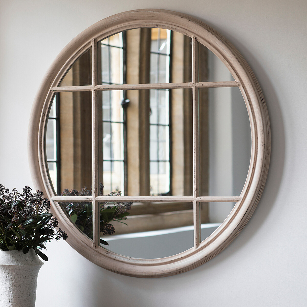 100cm Erickson Panelled Window Style Mirror cream, SO'HOME