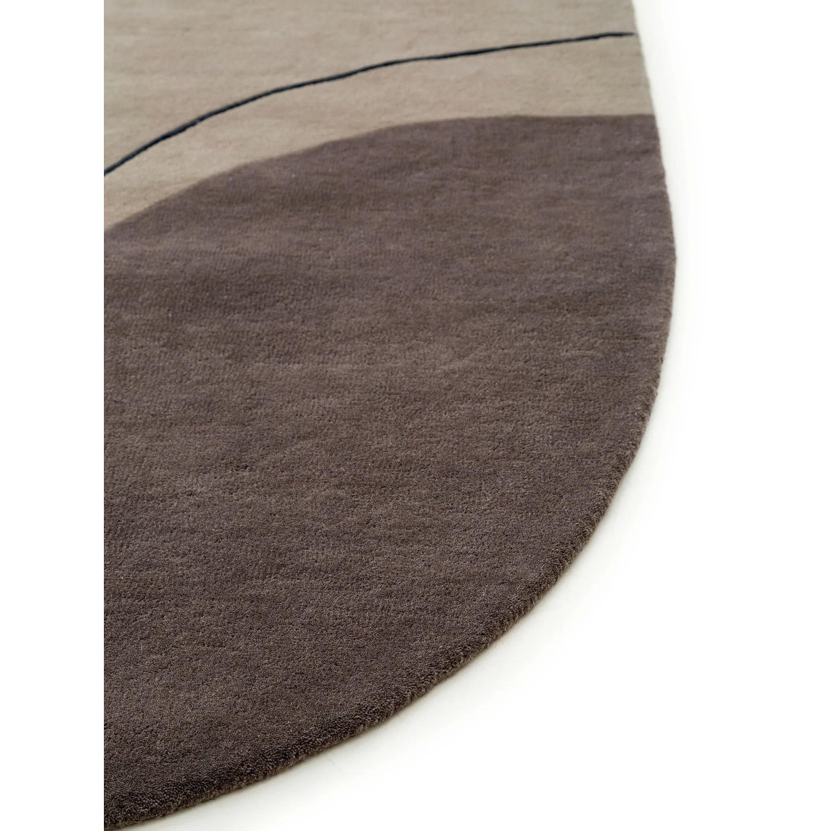 Tapis de laine tufté main SHAPE taupe, BENUTA