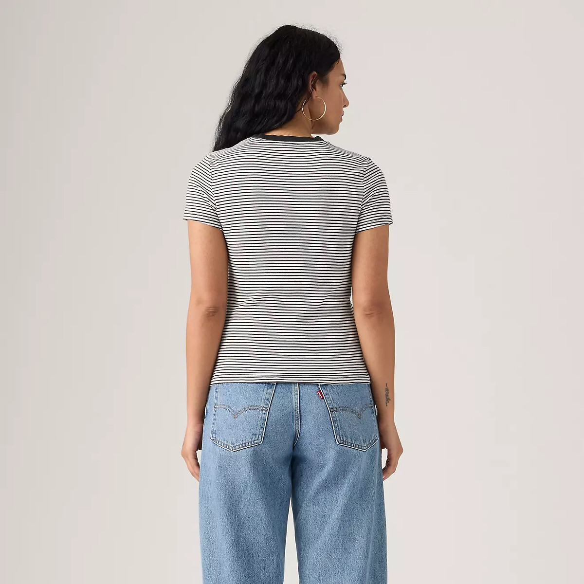 Set van 2 T-shirts Essential gestreept + effen, LEVI'S