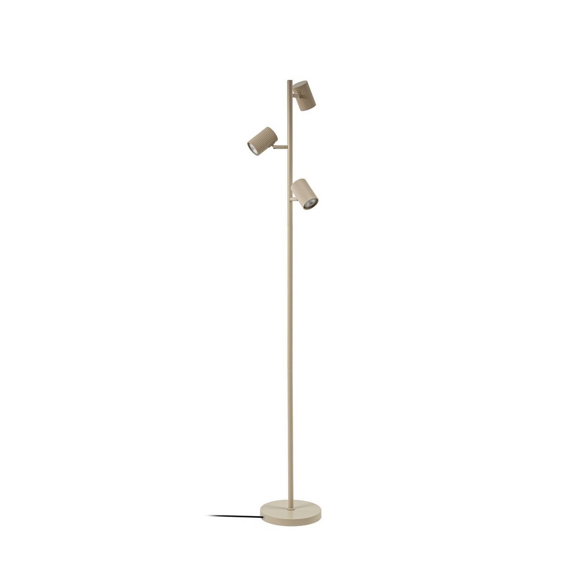 Lampadaire en métal moderne, Kardis beige, LINDBY