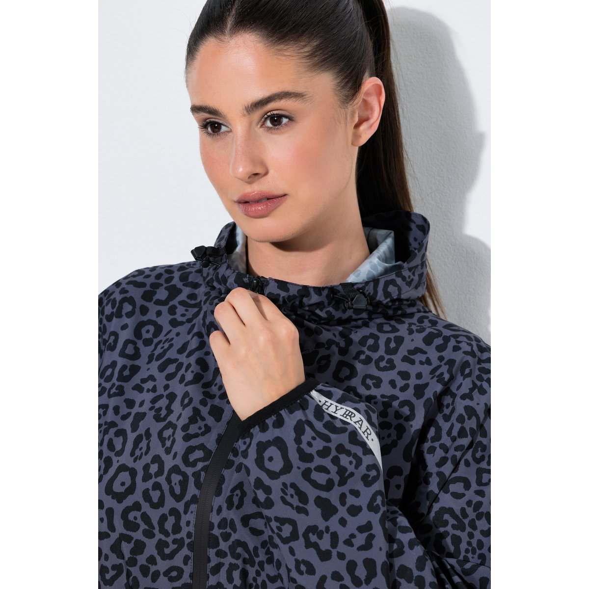 Veste de pluie imperméable, motif léopard noir, ULLA POPKEN