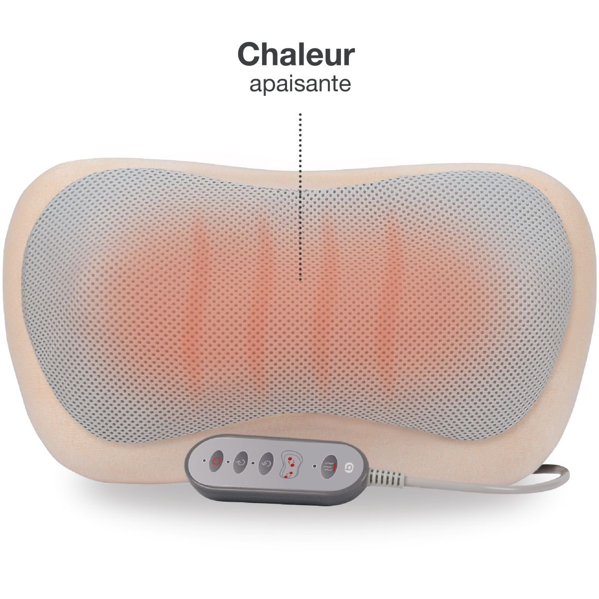 Coussin massant chauffant ECM1 eden cushion beige, ESSENTIEL B