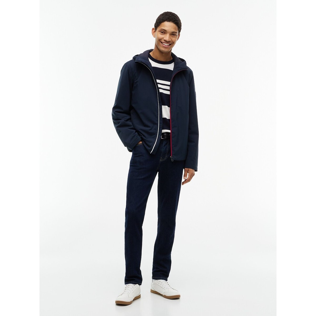 Hooded Windbreaker navy blue, TOMMY HILFIGER