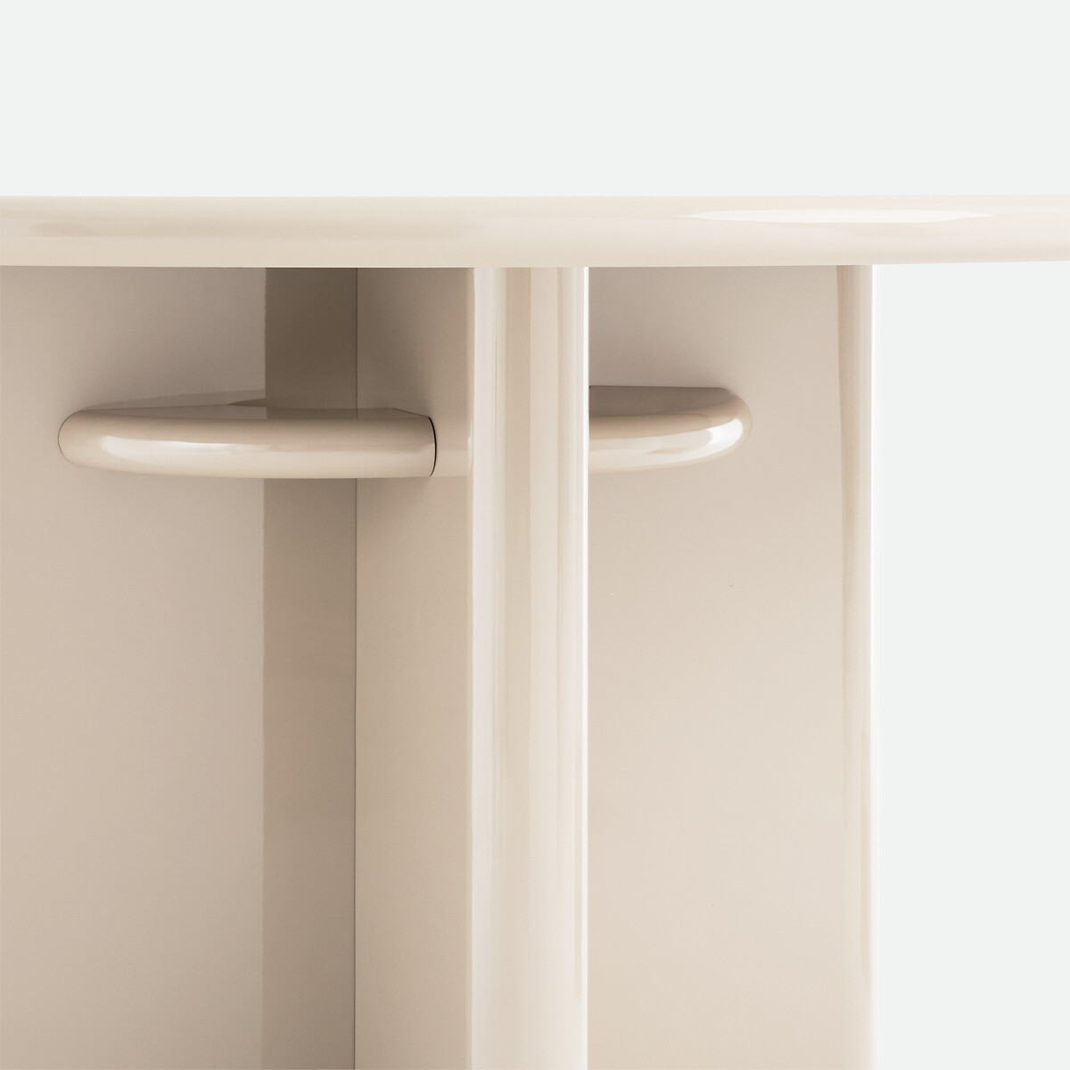Table à manger ronde, laquée, 4 couverts, diamètre 130 cm, MARVELA ecru, LA REDOUTE INTERIEURS