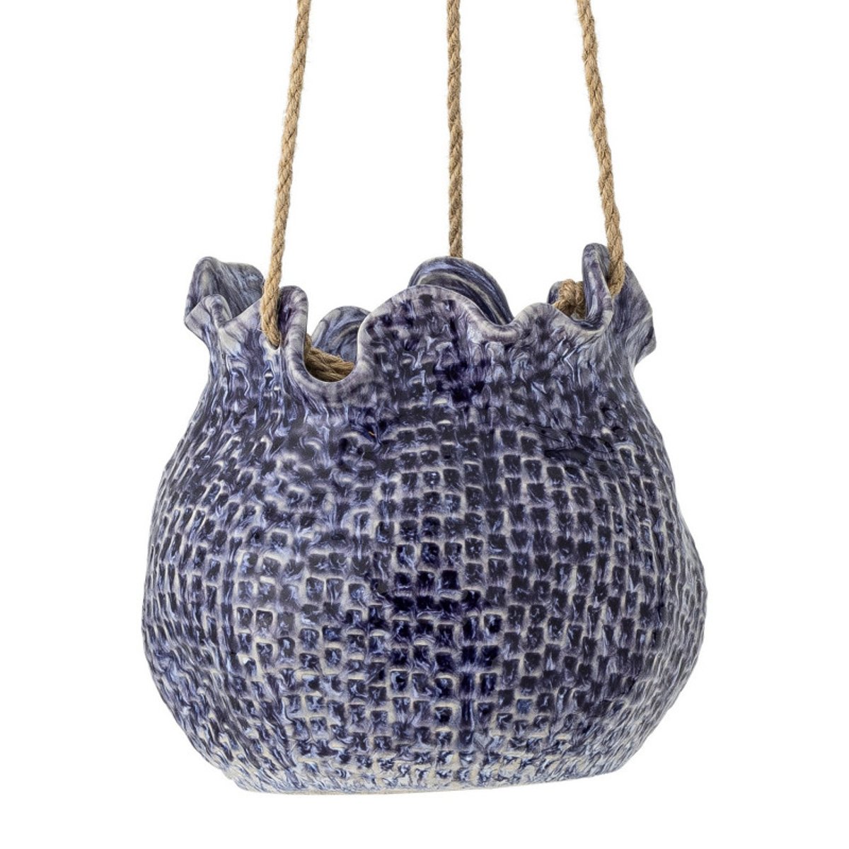 Pot de fleur suspendu céramique  Lottie bleu, BLOOMINGVILLE