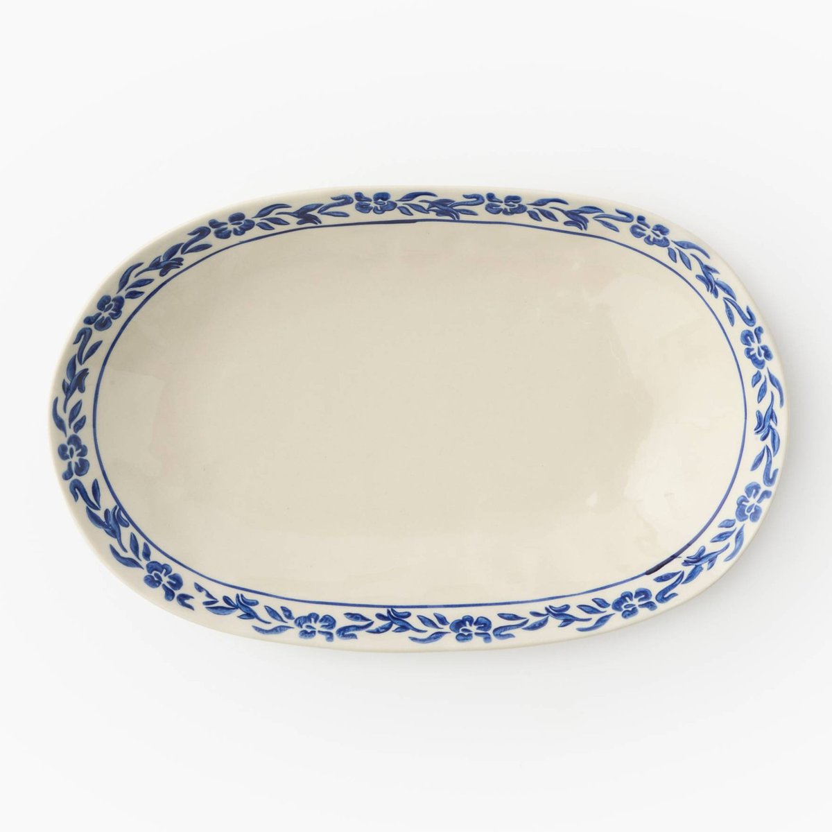 Plat ovale finition imprimée, 28 x 17cm penombre, MONOPRIX