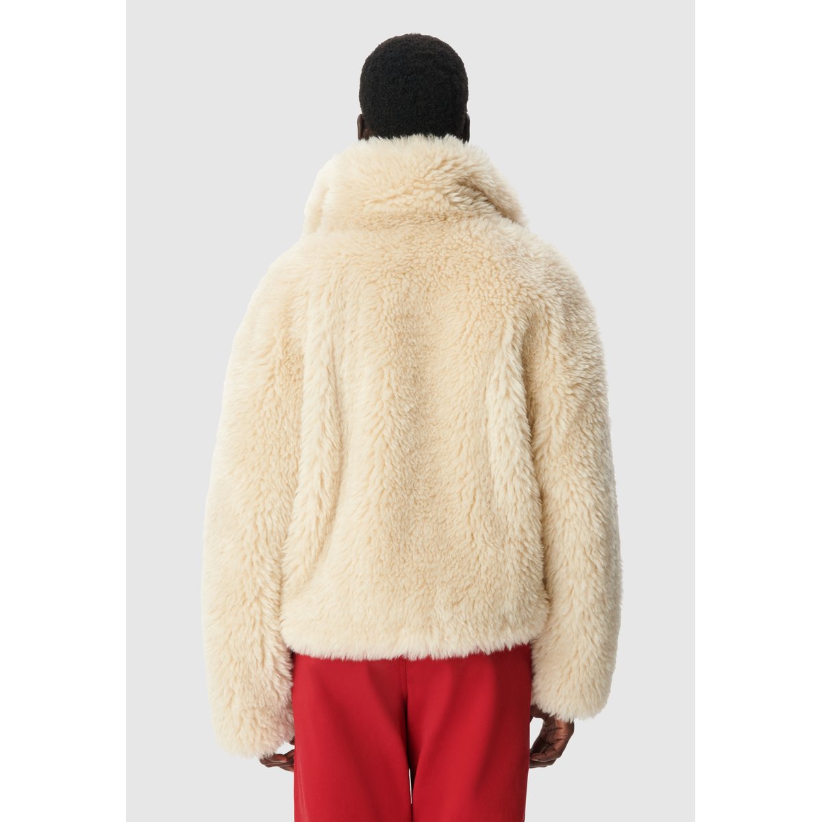Manteau sherpa fermeture mousquetons blanc cassé, IKKS