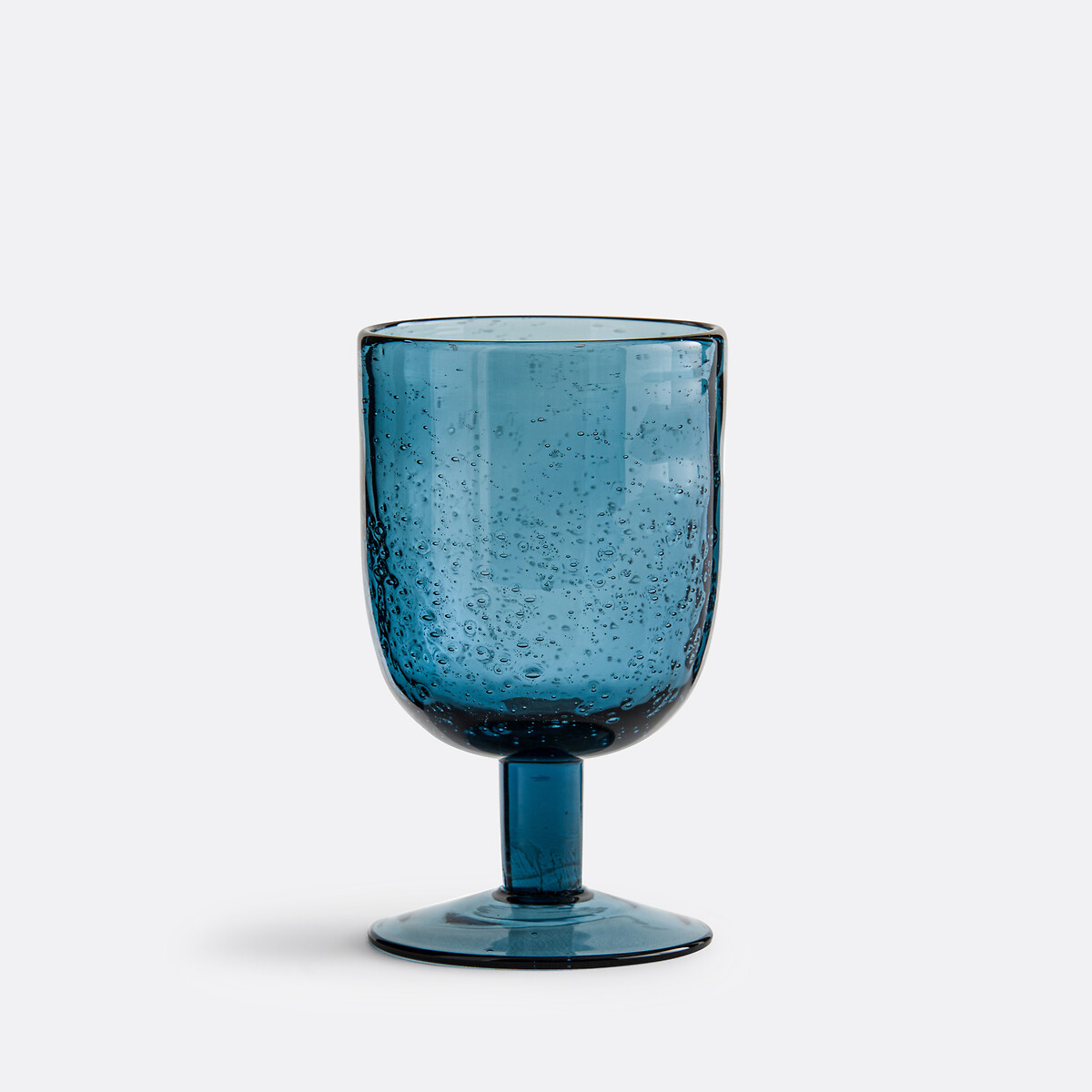 6er-Set Gläser mit Fuss Faraji, Blasenglas blau, LA REDOUTE INTERIEURS