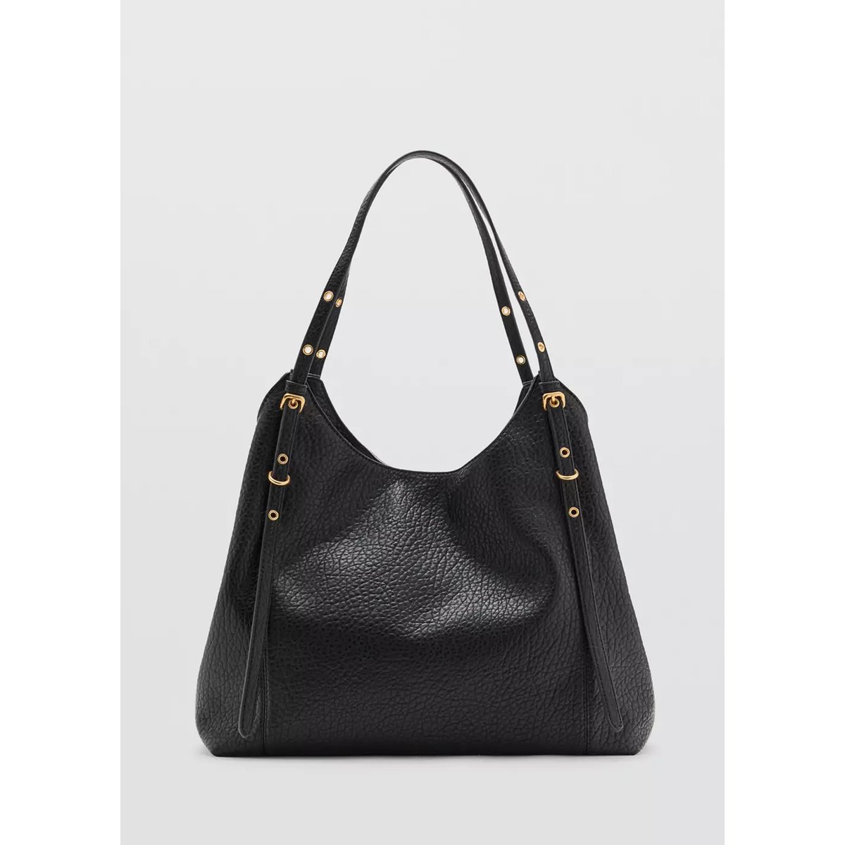 Sac seau boucles noir, MANGO