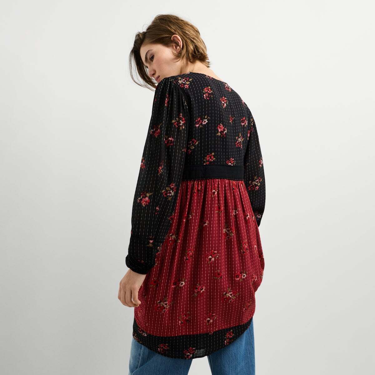 Robe Courte À Imprimé Floral noir, PEPE JEANS