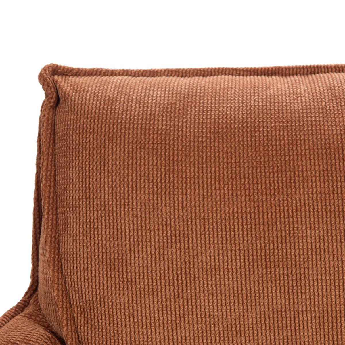 Fauteuil en tissu taupe Rosie orange, AMADEUS