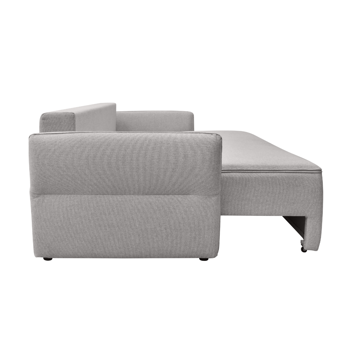Canapé lit 3 places avec coffre et matelas L238 cm - LAGOS gris, CALICOSY