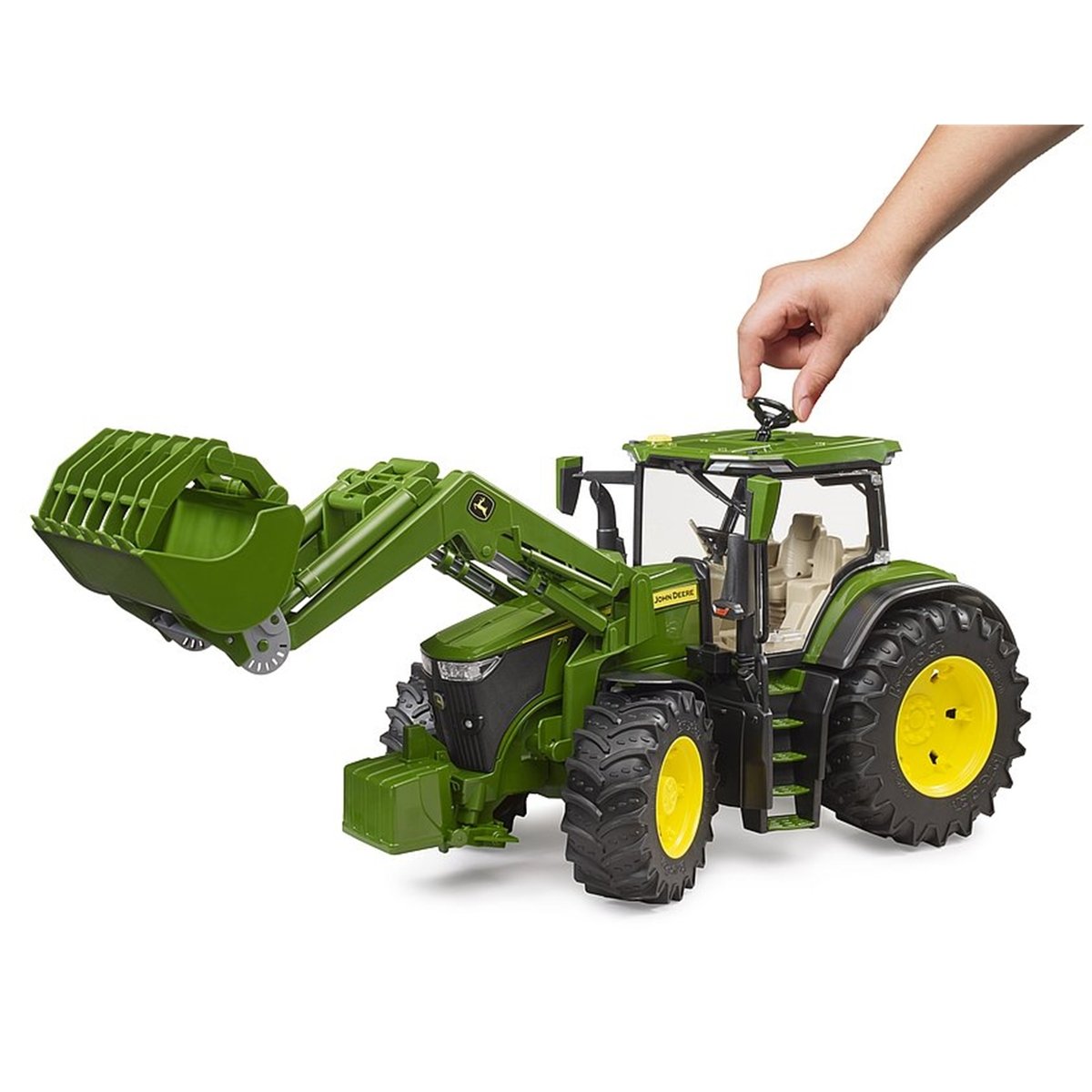 John Deere 7R avec chargeur avant vert, BRUDER