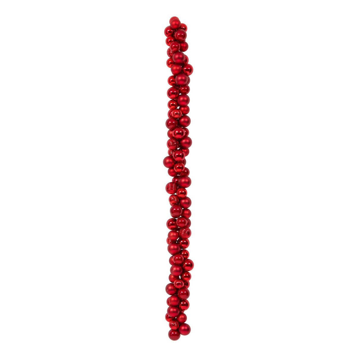 GDN PLAST GRAPPE BOULES 150CM rouge/vert, FEERIC LIGHTS & CHRISTMAS