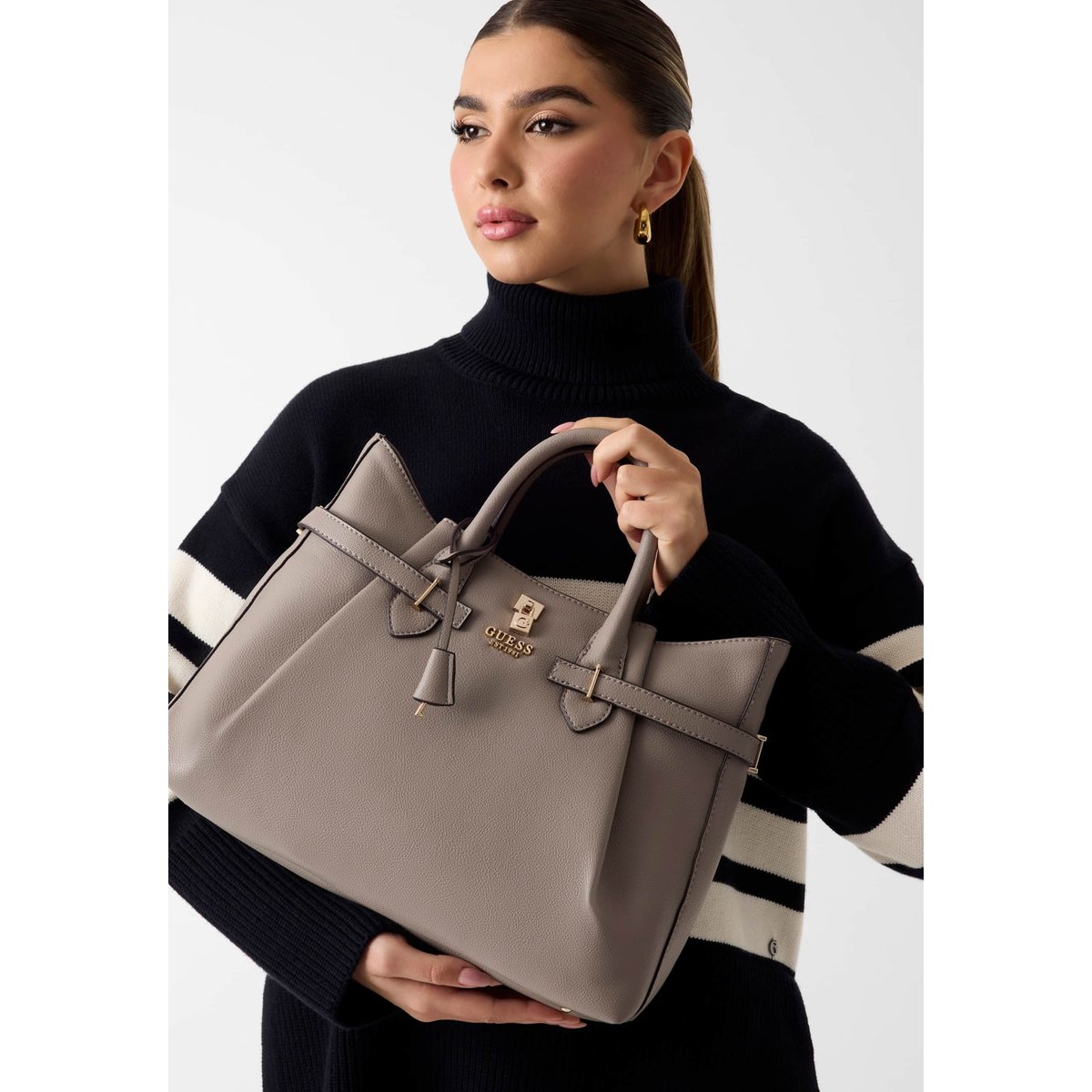 Sac À Main Saffiano Yesba marron, GUESS