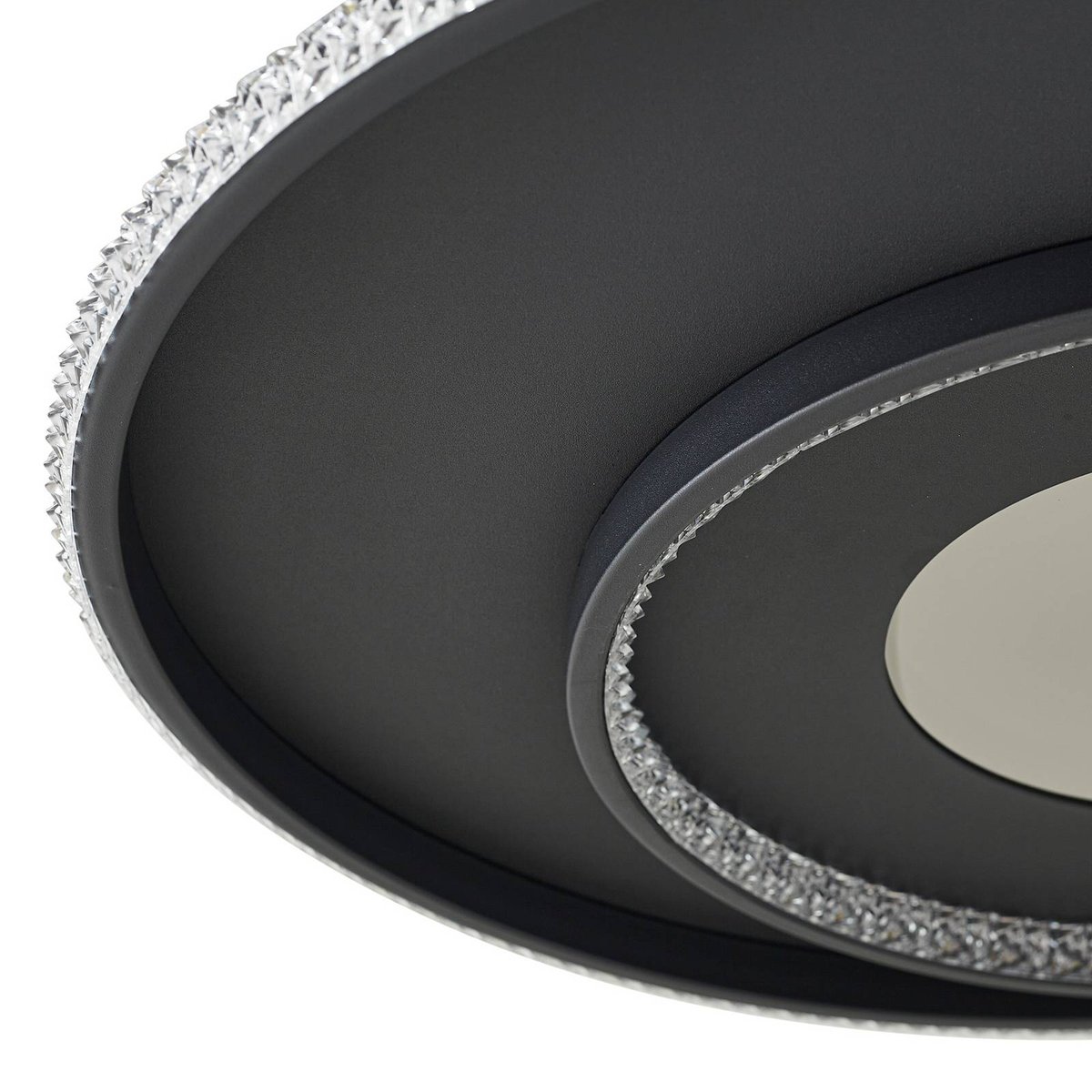 Plafonnier en métal moderneLED, Inessa noir, blanc, LINDBY